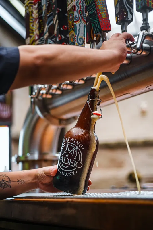 Cadejo beer poured from the tap