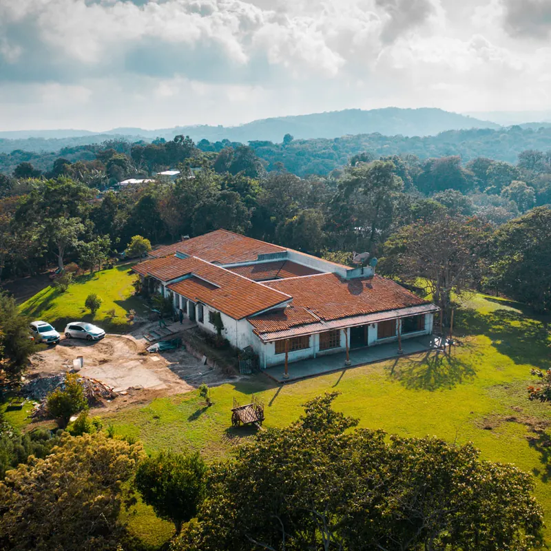 Aerial view of Cadejo Montaña in Huizúcar