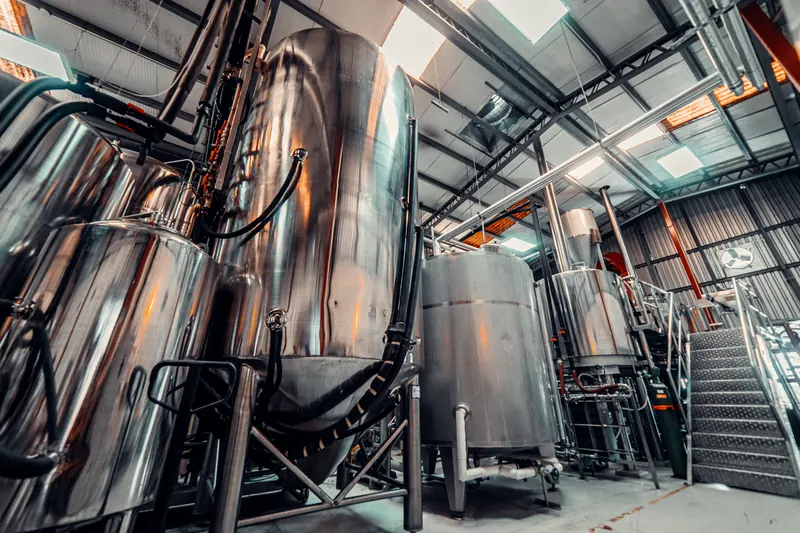 Brewing tanks at the Cadejo brewery in Zona Rosa